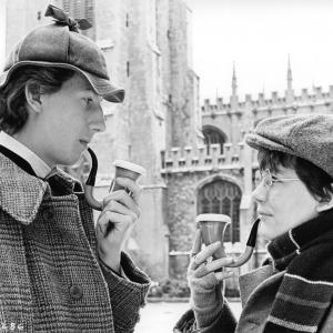 Still of Alan Cox and Nicholas Rowe in Young Sherlock Holmes 1985