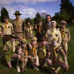 The Scouts of Troop 55 with Director Wes Anderson and Troop Leader Ed Norton