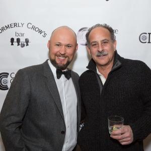 Producer James E. Oxford with Variety 411 President Jeffry Gitter at the Creative Cinema Circle's monthly Cinemixer filmmaker event.