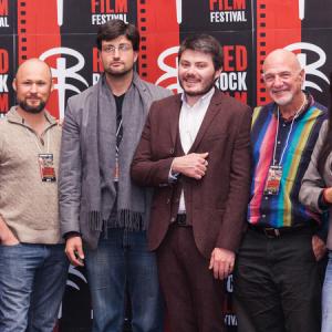 Producer James E. Oxford with other filmmakers at the 2014 Red Rock Film Festival in Cedar City, UT. Nov 2014