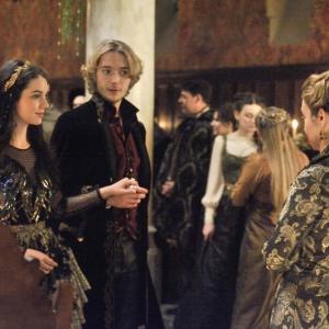 Still of Megan Follows Toby Regbo and Adelaide Kane in Reign 2013
