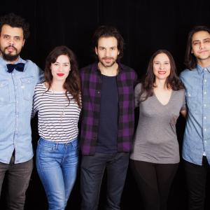 Claire Bueno hosts The Musketeers Meet the Cast at the Apple Store Regent Street Right to Left Howard Charles Maimie McCoy Santiago Cabrera Claire Bueno  Luke Pasquelino
