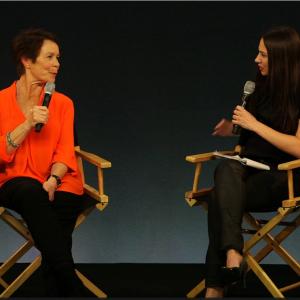 Claire Bueno interviews Celia Imrie at the Apple Store Regent Street