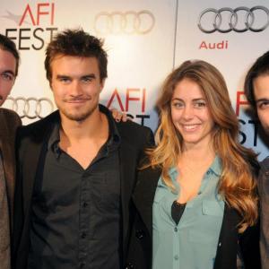 Dustin Dugas Schuetter Rob Mayes and Tim Lacatena at the AFI Fest screening of John Dies At the End