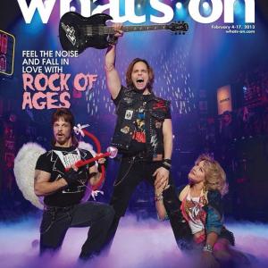 Mark Shunock, Justin Mortelliti and Carrie St. Louis from Rock of Ages for What's On Magazine