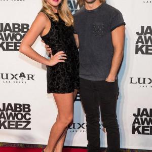 Carrie St Louis and Justin Mortelliti at the opening night of Jabbawockeez in Las Vegas