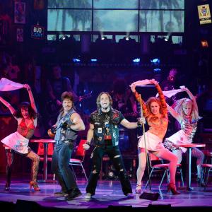 Mark Shunock and Justin Mortelliti as Lonnie and Drew in the Las Vegas Production of the Broadway musical Rock of Ages