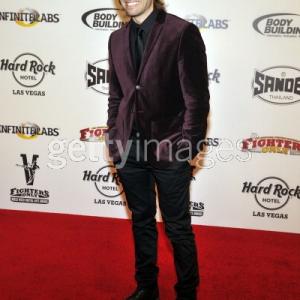 LAS VEGAS NV  JANUARY 11 Singeractor Justin Mortelliti from Rock of Ages arrives at the Fighters Only World Mixed Martial Arts Awards at the Hard Rock Hotel  Casino on January 11 2013 in Las Vegas Nevada