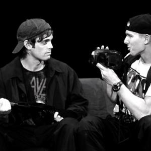 Justin Mortelliti and Artie Ahr as Dylan Klebold and Eric Harris in the OffBroadway production of The Columbine Project