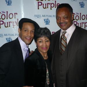 Stu James Miss Shirley and The Reverend Jesse Jackson  Opening Night of Oprah Winfrey Presents The Color Purple in Chicago