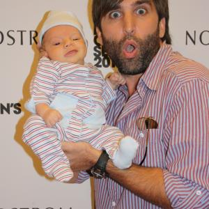 Mike Hatton and his son, Griffin, attend the Nordstrom Fashion's Night Out L.A. at The Grove.
