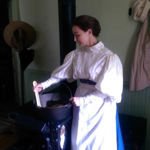 Belle the Belle Gunness Story filming with Ann Hagemann as Belle