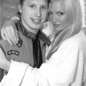 On set of Hollyoaks with Caprice Bourret