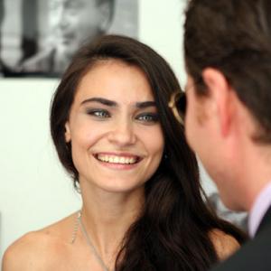 Saadet Aksoy arrives at the Quinzaine des Realisateurs lounge for the screening of her film Egg during the 60th Cannes Film Festival in May 2007