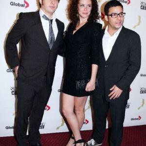 Ennis Esmer, Jonny Harris & Angela Besharah @ the 25th Gemini awards in Toronto.