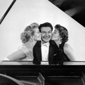 Lee Liberace with Dorothy Malone and Joanne Dru in 