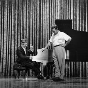 Lee Liberace and director Gordon Douglas during the making of 