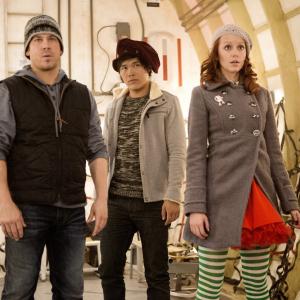 Still of Lindy Booth Christian Kane and John Harlan Kim in The Librarians 2014