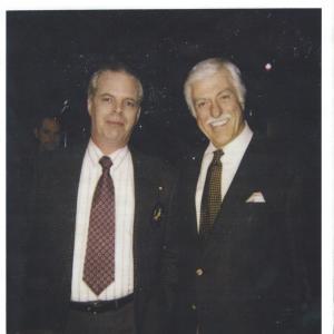 Richard Partlow and Dick Van Dyke on set Diagnosis Murder Circa 1996