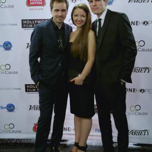 Erik Peter Carlson, Monika Carlson and Chandler Rylko attend the Hollywood Film Festival for 'The Toy Soldiers' screening at Arclight Hollywood.