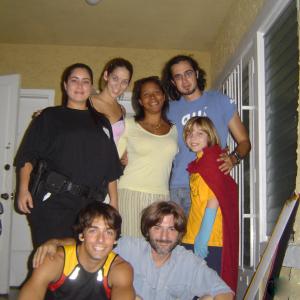 Some of the Cast and Crew on the set of Captain Incredible