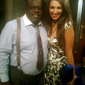 Cedric The Entertainer and Amanda Musso on Pilot set