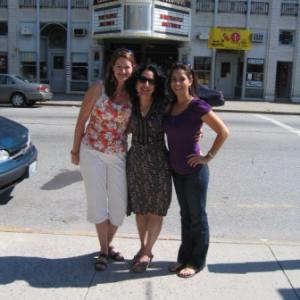 Stephanie Bell L Marya Mazor C and Marta McGonagle R at the Rhode Island International Film Festival