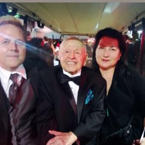 Mark Rooney,father Mickey Rooney and Mark's wife Charlene Rooney at the 2013 Emmy Awards