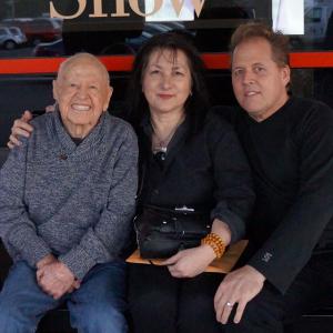 (l to r) Mickey Rooney, daughter-in-law Charlene Rooney and son Mark Rooney.