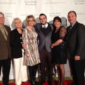 Producer Trenton Waterson with the people that matter most, his family, at the Hollywood premiere of the feature film, 