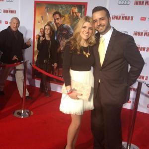 Trenton Waterson Marvel Creative Executive with colleague Kathryn Berk at the Hollywood premiere of Iron Man 3