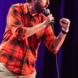Matt Braunger on stage at SXSW in 2015 for SXSW Comedy with W Kamau Bell