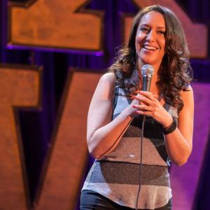 Rachel Feinstein on stage at SXSW in 2015 for SXSW Comedy with W. Kamau Bell.