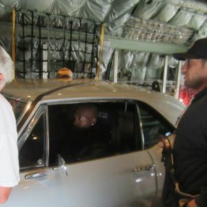 Julius Denem on set of Furious 7.
