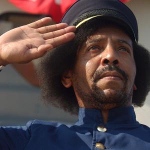 Algernon Ward Jr salutes while portraying Robert Smalls in episode 4 The Challenge To Freedom in the PBS miniseries Slavery and The Making of America 2004