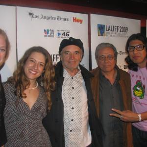 Director Ilana Lapid and the cast of Red Mesa Tom Bower Jessica Spotts and Gabriel Rivera with Edward James Olmos at the Los Angeles Latino International Film Festival 2009