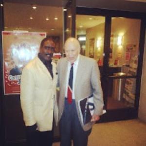 Actors Idrees Degas and legendary Actor Carl Reiner appearing in Beverly Hills for the movie Certifiably Jonathan. About the comedic genius of Jonathan Winters.
