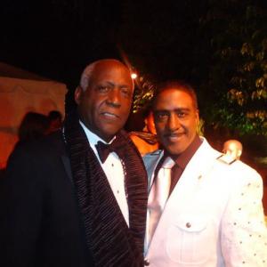 Actors Richard Roundtree and Idrees Degas appear at The NAACP Image Awards. Beverly Hills, CA