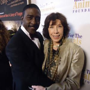 Actor Idrees Degas and Actress Lily Tomlin appearing at Kat Kramers Films that Changed the World sunset Gower Studios Hollywood CA