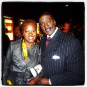 Actress Viola Davis and Actor Idrees Degas appearing at Archlight Theater for the movie The Help Hollywood CA