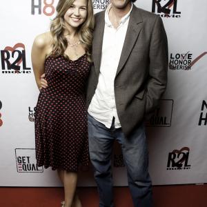 Cassie Jaye and Glenn Berkenkamp on Feb 6, 2012, at the Premiere of 