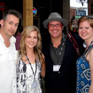 Harland Williams, Cassie Jaye, Ford Austin, and Christina Clack at the 2010 Bare Bones Film Festival opening night party