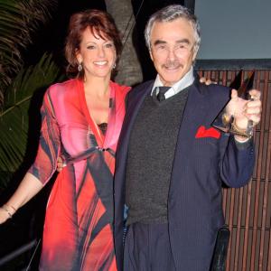 April 2010  Suzanne presents the Lifetime Achievement Award to Burt Reynolds on behalf of the Palm Beach International Film Festival