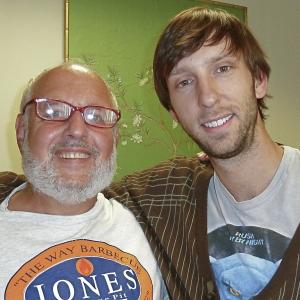 Bob with Joel David Moore on the set of Grassroots