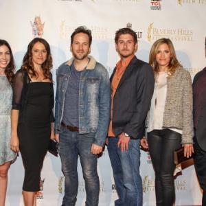 HOLLYWOOD, CA - MAY 08: (L-R) Actress Tommee May, directro Jessica Hester, actor Ryan O'Nan, producer Chris Leggett, writer Liz Iacuzzi, and producer Derek Schweickart attends the 13th Annual Beverly Hills Film Festival Opening Night Gala