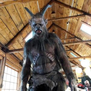 Krampus creature suit and animatronic For the film SLAY BELLES
