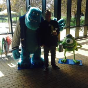 Lance and Monster from Monsters Inc at Pixar