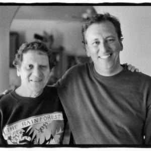 Paul Krassner left  Lance Miccio on right Hippies History Channel Interview 2005 Palm Springs Ca