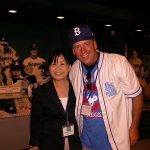 Curator of Japanese Baseball Hall of Fame with Director Lance Miccio while making Land of The Rising Fastball A history of Baseball in Japan