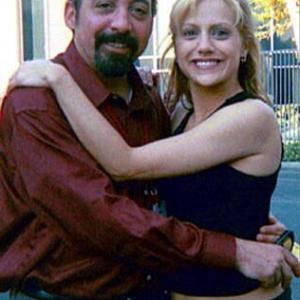 With Brittany Murphy on the set of 